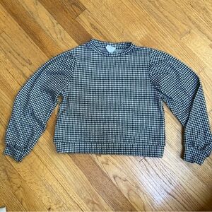 Zara Kids Black and White Patterned Top